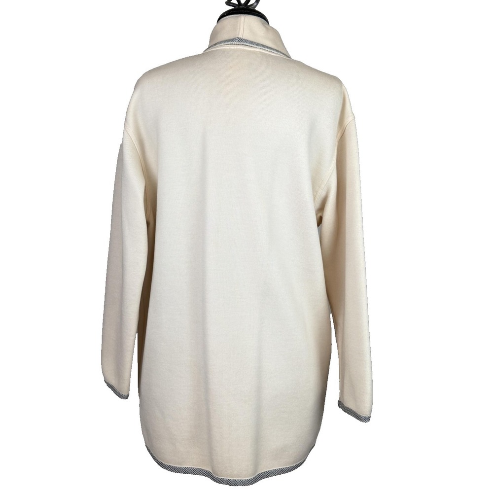 Vtg Escada Cardigan Sweater Women 36 US Small White Contrast Trim Wool Old Money - Picture 3 of 15
